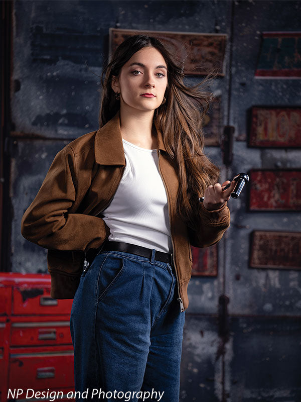 Industrial Garage Red Toolbox Photography Backdrop