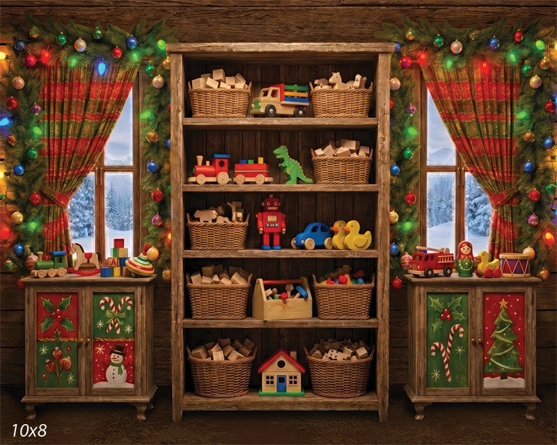 Christmas Workshop Shelves and Table Corner Set