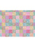 Colorful Patchwork Quilt Cake Smash Photography Backdrop - Multicolored patchwork quilt pattern with floral and damask designs in pastel shades.