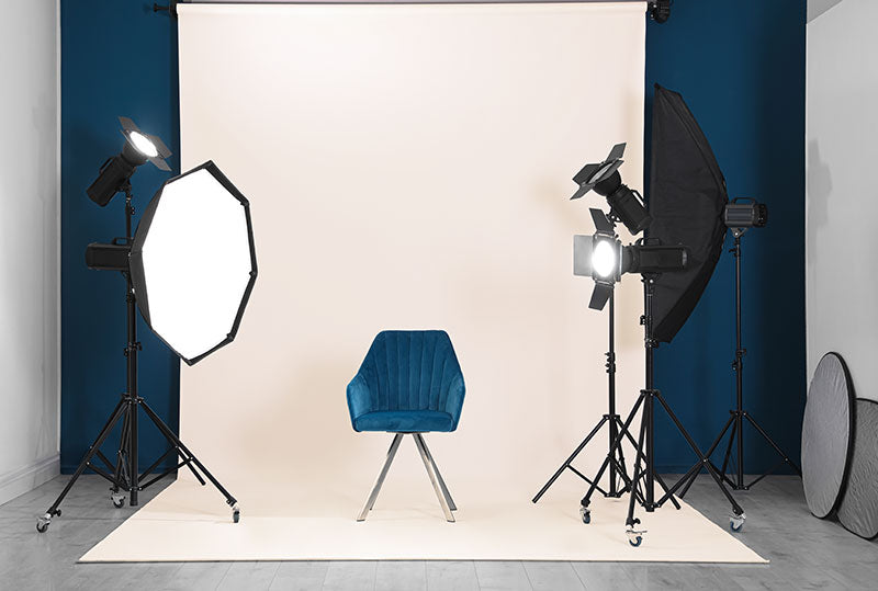 Seem Less Photo Backdrop Rack Cream - Off White Seamless Photography Backdrop Paper - Denny Mfg