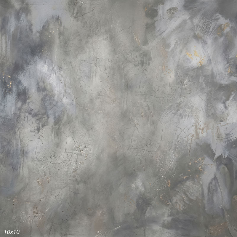 Printed studio background showing a painterly mottled warm greige texture with a lighter center that deepens toward the edges.