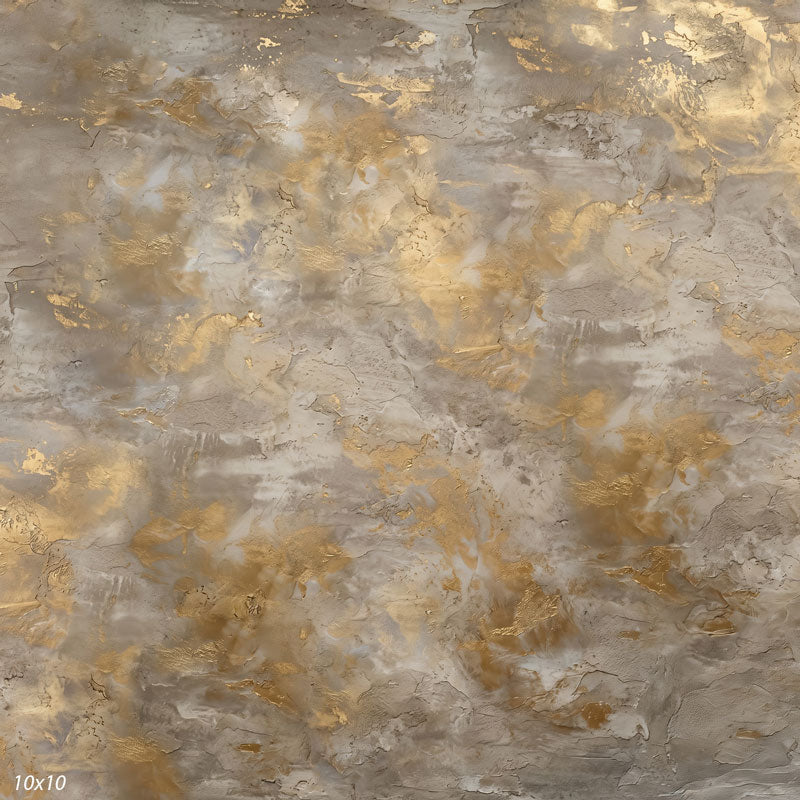 Printed studio background showing a painterly mottled taupe gray texture with a lighter center that deepens toward the edges.