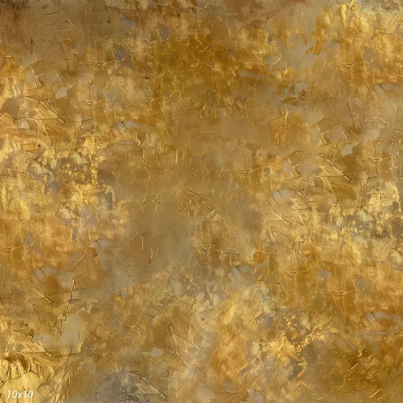 Printed studio background showing a painterly mottled golden ochre texture with a lighter center that deepens toward the edges.