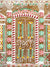 Gingerbread House Photography Backdrop - Charming gingerbread house backdrop with intricate icing designs, peppermint candies, and colorful holiday decorations, ideal for holiday photography.