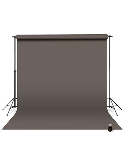 Professional seamless gray medium photography backdrop with secure tape, ideal for studio shoots and content creation.