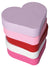 A pastel purple, pink, and red heart-shaped stool prop, perfect for professional photographers looking for a unique setup.