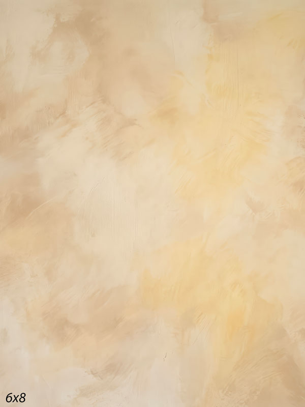 Printed photography backdrop showing warm buttercream and soft gold, a soft mottled painterly texture with gentle tonal movement.