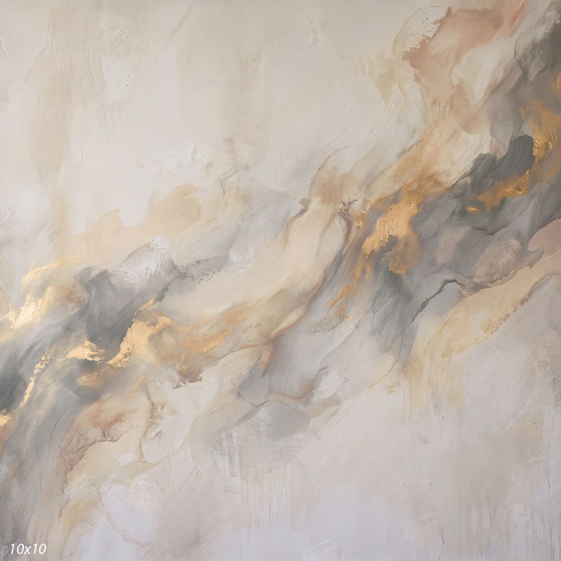 Printed studio background showing a painterly mottled ivory texture with a lighter center that deepens toward the edges.
