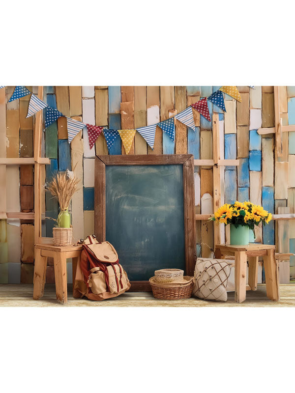 Kids Cake Smash Ready for School Photography Backdrop - Denny Mfg