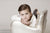 Modern light gray backdrop with metallic chair—ideal for school, family, or milestone child portraits.