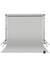 Light gray seamless photography backdrop paper mounted on an adjustable stand for professional studio use.