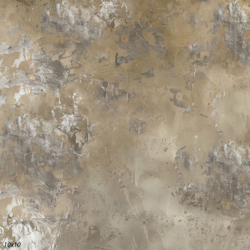 Printed studio background showing a painterly mottled limestone gray texture with a lighter center that deepens toward the edges.