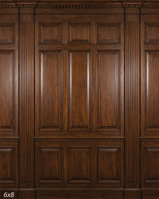 Manor Hall dark wood panel wall photography backdrop CP-8946