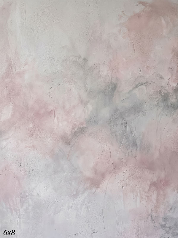 Printed photography backdrop showing smoky mauve and gray-pink, a soft mottled painterly texture with gentle tonal movement.