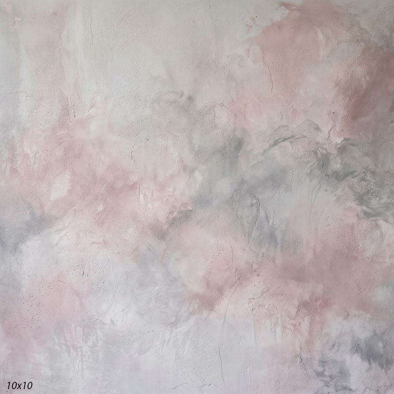 Printed studio background showing a painterly mottled mauve texture with a lighter center that deepens toward the edges.