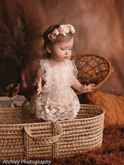 Warm Elegance Hand Painted Photo Backdrop