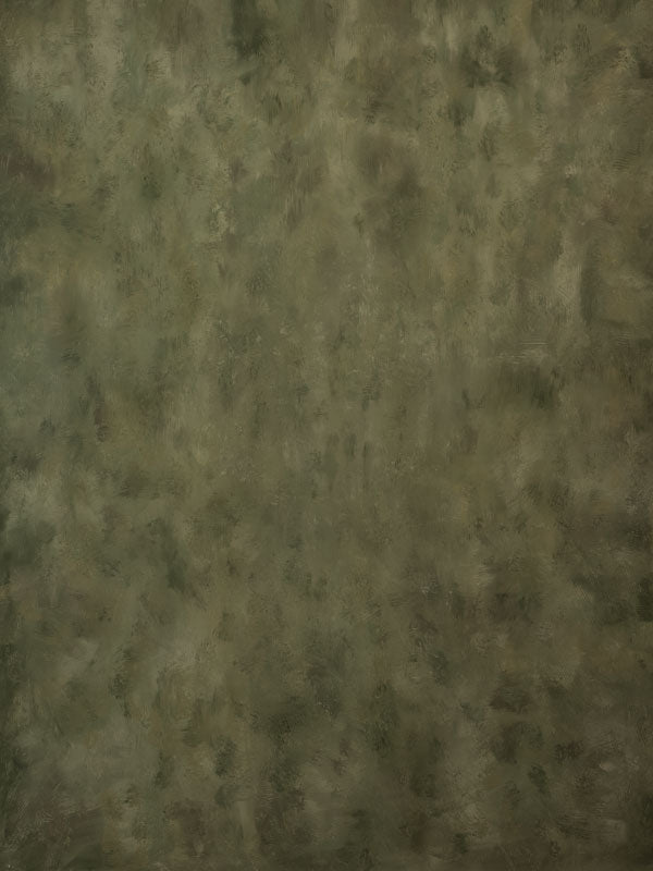 Dark Green Olive Hand Painted Backdrop