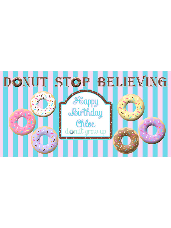 Donut Birthday Banner