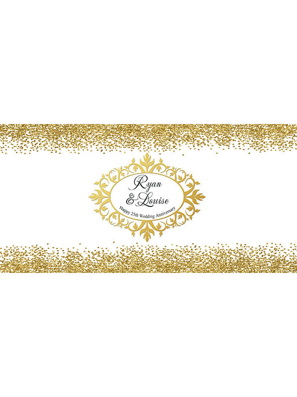 Gold & White Anniversary Banner