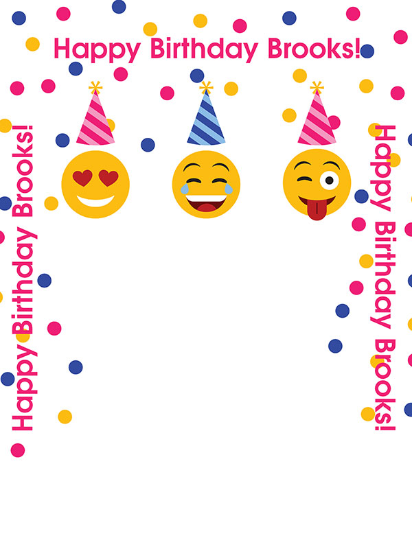 Party Emoji Backdrop