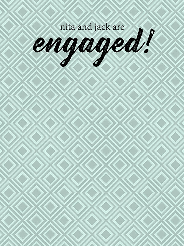 Patterned Engagement Party Backdrop
