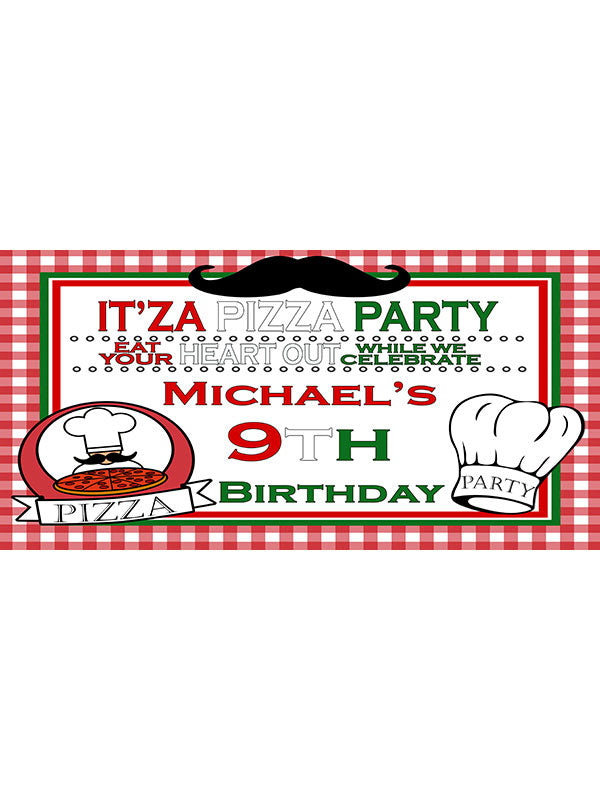 Personalized Pizza Party Banner