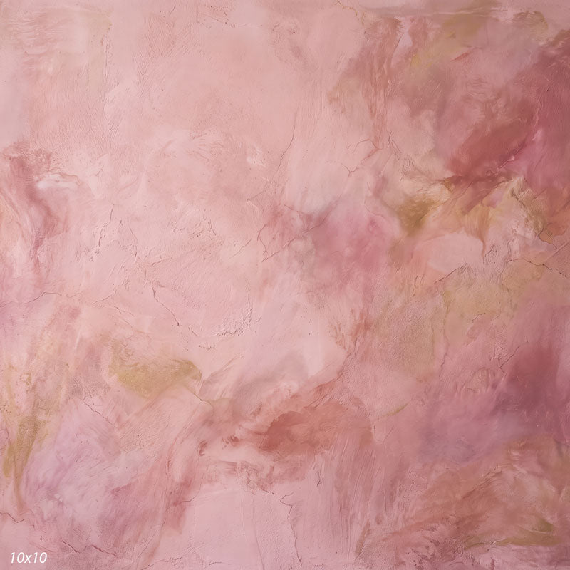 Printed studio background showing a painterly mottled peach blush texture with a lighter center that deepens toward the edges.