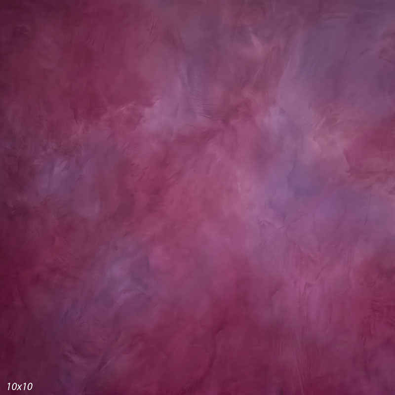 Printed studio background showing a painterly mottled plum texture with a lighter center that deepens toward the edges.
