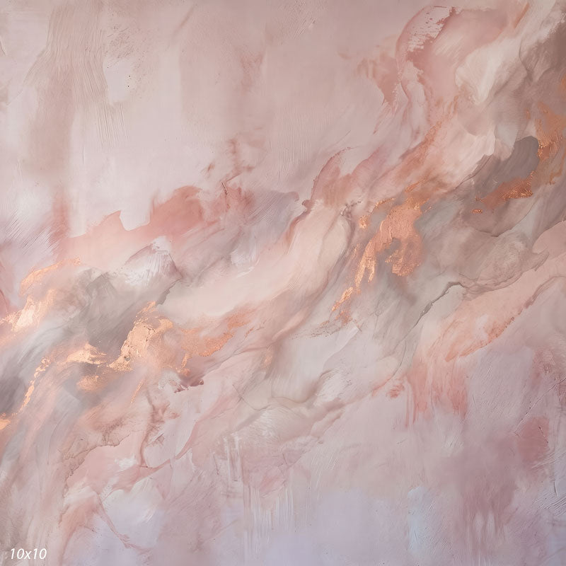 Printed studio background showing a painterly mottled blush rose texture with a lighter center that deepens toward the edges.