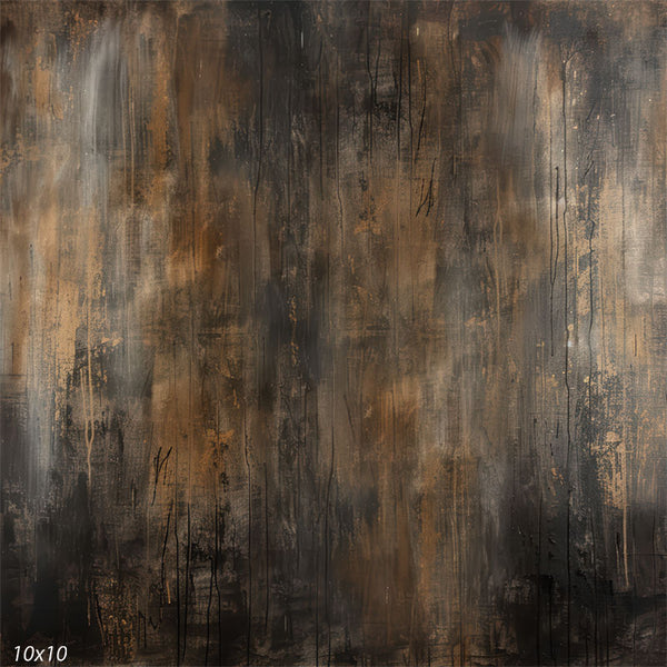 Rustic Brown Elegance Printed Old Masters Photography Backdrop - Denny Mfg
