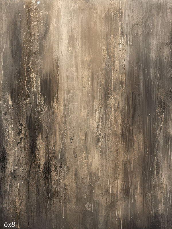 Hand-painted abstract backdrop featuring sepia, ivory, and warm tones with textured details, ideal for portrait and editorial photography.