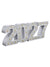 Angled view of a 2027 silver glitter year prop with metallic finish and gold-accented studs—great for sleek graduation photos, countdown minis, and milestone sessions.