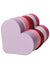 A stackable heart-shaped stool prop with a smooth texture, ideal for professional studio setups, newborn photography, and themed portraits.