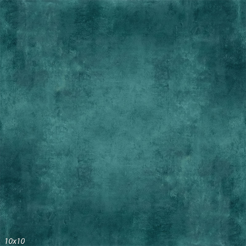 Printed teal photography backdrop featuring a painted-style texture and balanced tonal depth.