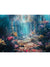 Underwater Ruins Fantasy Photography Backdrop - Photography backdrop of underwater ruins and vibrant coral reefs, perfect for children’s cake smash and themed photoshoots.