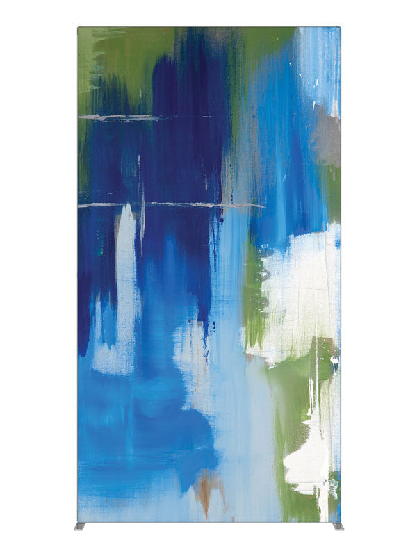 Absorb Blue Abstract, photography backdrop panel for Denny StudioEdge silicone edge frame, 4 ft