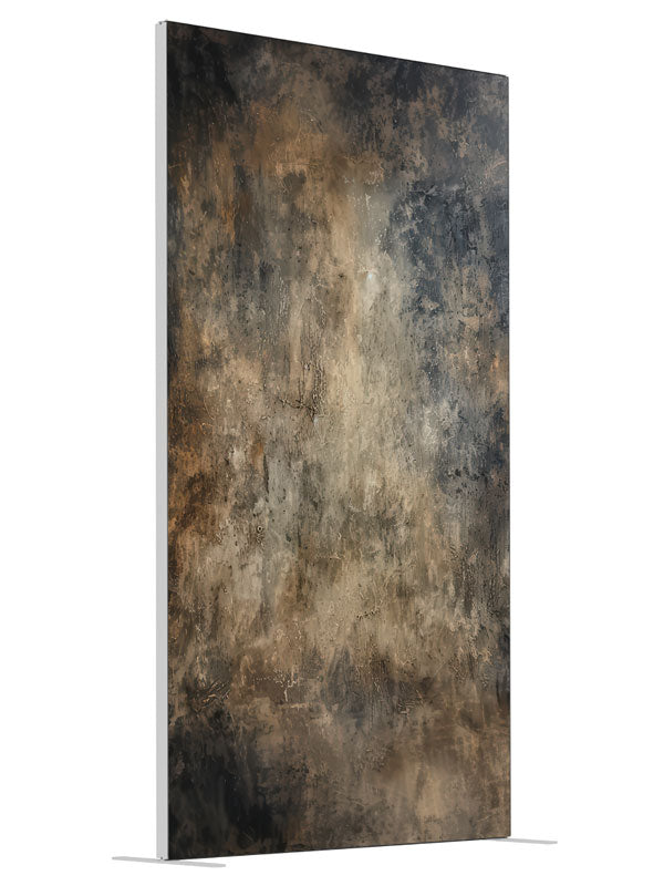 Abstract Brown Earthscape shown at an angled view, photography backdrop panel for Denny StudioEdge silicone edge frame, 4 ft