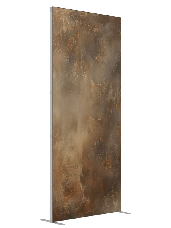 Abstract Brown Haven shown at an angled view, photography backdrop panel for Denny StudioEdge silicone edge frame, 3 ft