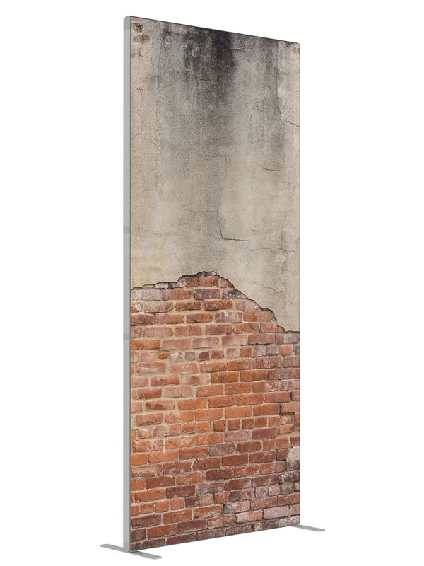 AlleyBrick Brick shown at an angled view, photography backdrop panel for Denny StudioEdge silicone edge frame, 3 ft