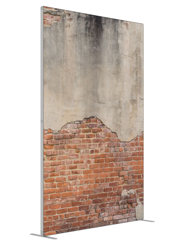 AlleyBrick Brick shown at an angled view, photography backdrop panel for Denny StudioEdge silicone edge frame, 5 ft
