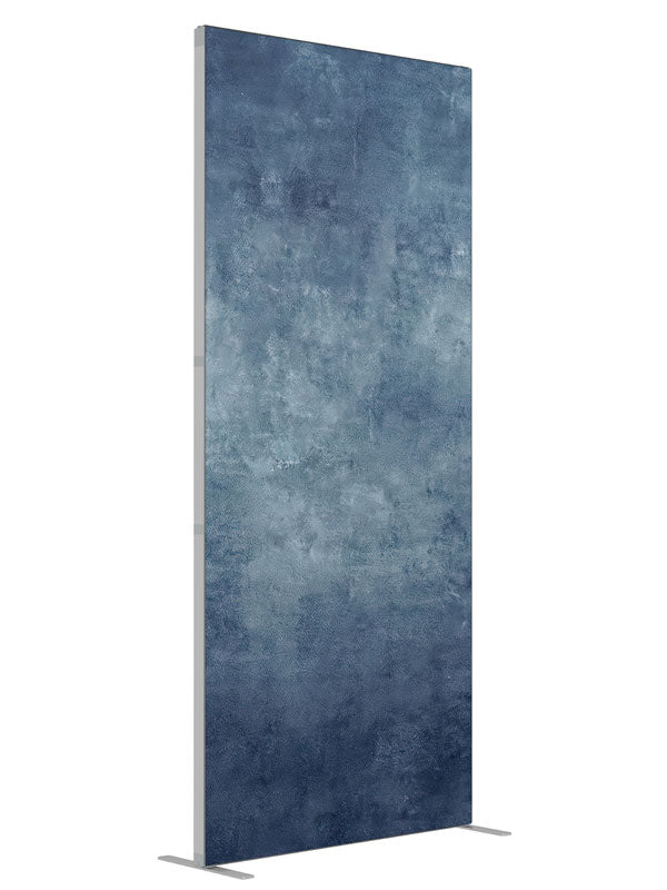 Alton Blue Texture shown at an angled view, photography backdrop panel for Denny StudioEdge silicone edge frame, 3 ft