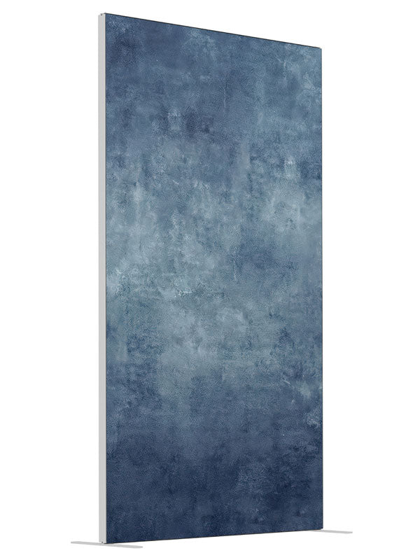 Alton Blue Texture shown at an angled view, photography backdrop panel for Denny StudioEdge silicone edge frame, 4 ft