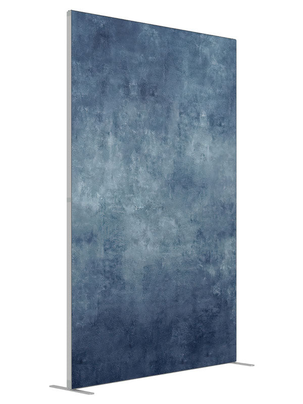 Alton Blue Texture shown at an angled view, photography backdrop panel for Denny StudioEdge silicone edge frame, 5 ft