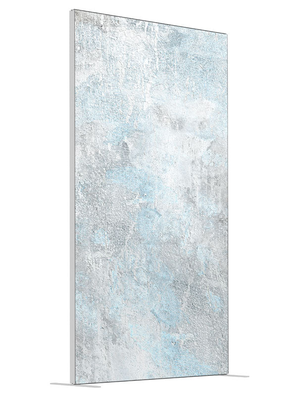 Ancient Blue shown at an angled view, photography backdrop panel for Denny StudioEdge silicone edge frame, 4 ft