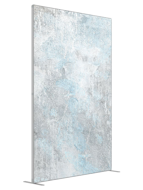 Ancient Blue shown at an angled view, photography backdrop panel for Denny StudioEdge silicone edge frame, 5 ft