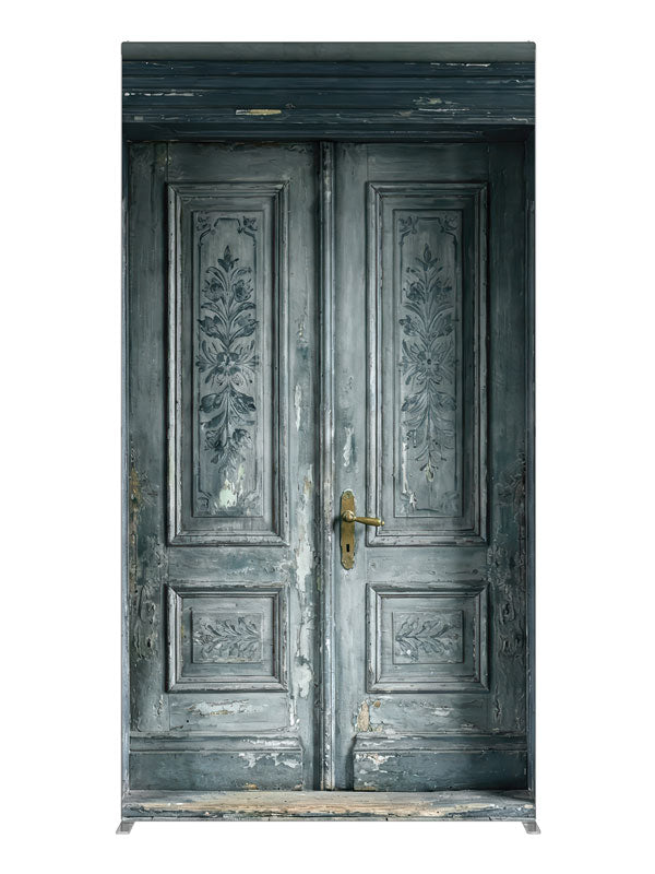 Antique Gray Double Door, photography backdrop panel for Denny StudioEdge silicone edge frame, 4 ft