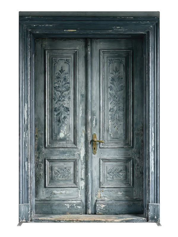Antique Gray Double Door, photography backdrop panel for Denny StudioEdge silicone edge frame, 5 ft
