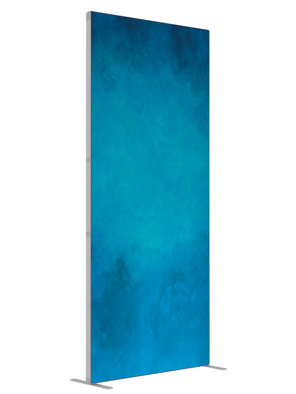 Aquarium Blue shown at an angled view, photography backdrop panel for Denny StudioEdge silicone edge frame, 3 ft