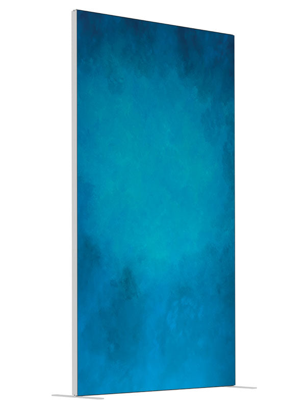 Aquarium Blue shown at an angled view, photography backdrop panel for Denny StudioEdge silicone edge frame, 4 ft