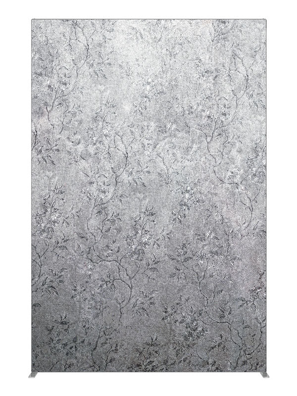 Arabesque Silver, photography backdrop panel for Denny StudioEdge silicone edge frame, 5 ft